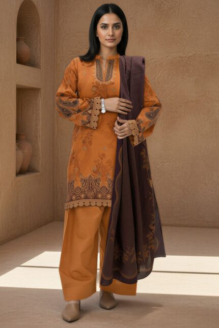 5776-ZAIRA DIGITAL PRINTED KHADDAR STITCHED