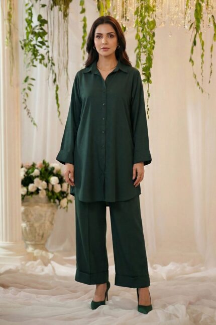 5799-YASHAL DYED GEORGETTE STITCHED