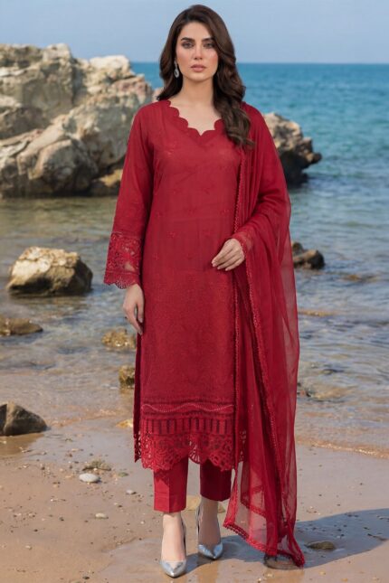 5850-CEDAR EMBROIDERED LAWN UNSTITCHED