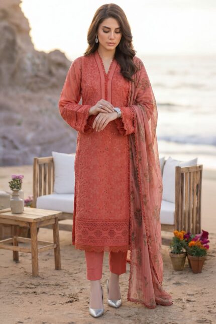 5853-ALDER EMBROIDERED LAWN UNSTITCHED