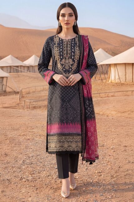 5974-LUSTER EMBROIDERED LAWN UNSTITCHED