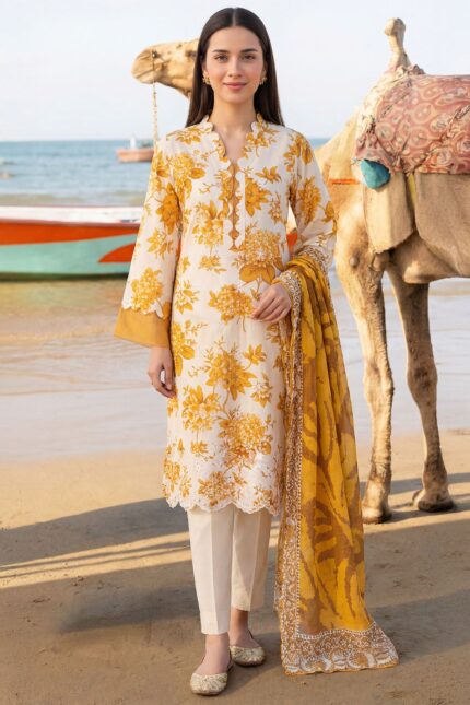 6003-AMBER AURA EMBROIDERED LAWN UNSTITCHED