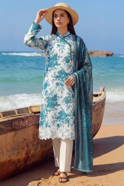 6004-SPRING BLOOM EMBROIDERED LAWN UNSTITCHED
