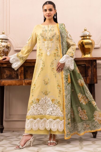 6013-GIKDED EMBROIDERED LAWN UNSTITCHED