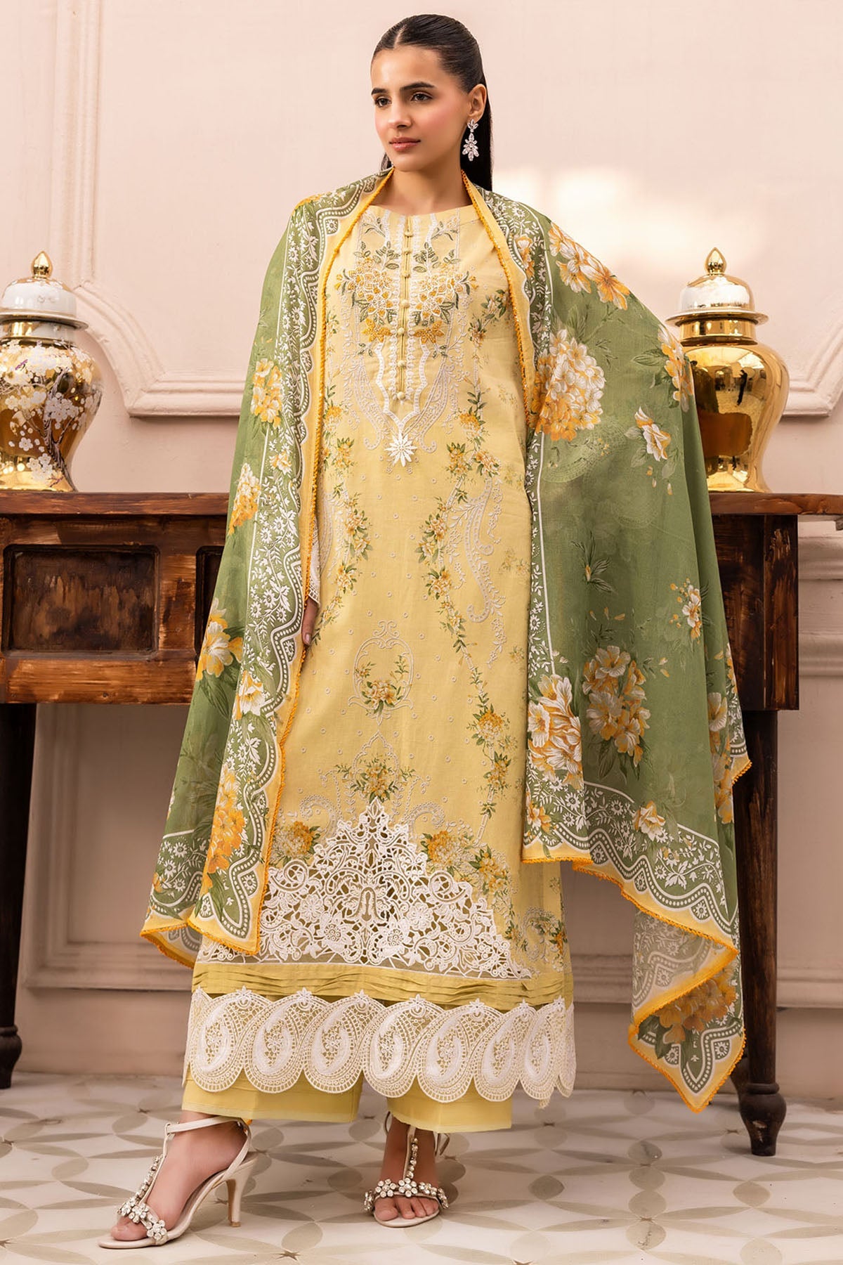 6013-GIKDED EMBROIDERED LAWN UNSTITCHED - Image 2