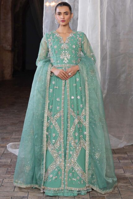 0082-MEADOW EMBROIDERED SILK NET STITCHED